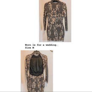 Black & Gold dress with open back